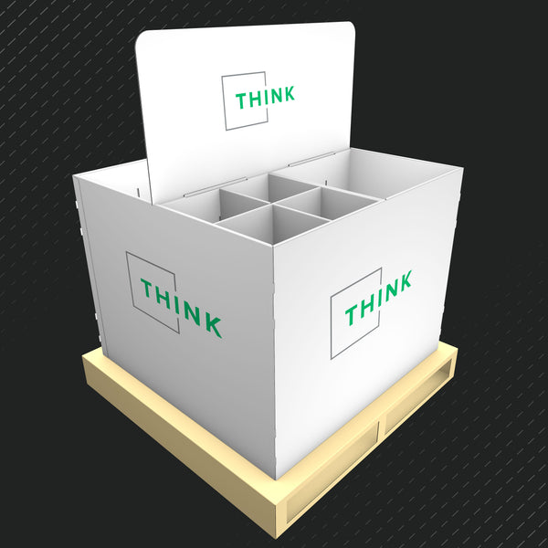 Dump Stack Display Dump Bin Pallet Display – Think Display Shop